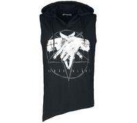 Black Blood by Gothicana Printed top with hood and asymmetric hemline Tanktop black L