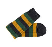 Black & Blue 1871 Heritage Merino Sock (Ravenscourt Park - Black/Green/Yellow, 9½-12)