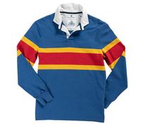 Black & Blue 1871 | Heritage Striped Rugby Shirt | Blue | WildBounds XL