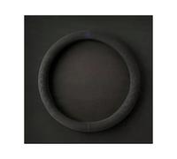 (Black blue dot, 38cm) Car steering wheel cover suede breathable sweat-absorbent car handle cover for all seasons