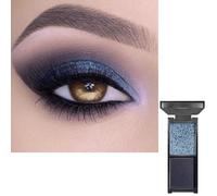 Black Blue Eyeshadow Palettes, 2-colour Matte Shimmer Smoky Cool Make-Up Palettes, Highly Pigmented Easy to Take Eye Shadow Pallets for Women