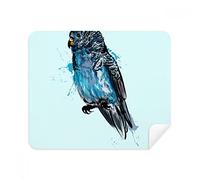 Black Blue Parrot Bird Phone Screen Cleaner Glasses Cleaning Cloth 2pcs Suede Fabric
