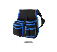 (Black Blue) Portable Tool Belt Pouch Adjustable Waist Tool Pouch Bag Multi-function Hardware Storage Pocket for Gardening Plumbing Woodwork