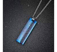 Black Blue Steel Color Men Women Steel Pendant Necklace Spanish Bible Lords Prayer Vintage Jewelry