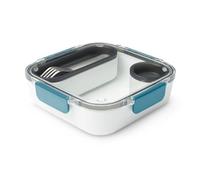 Black+Blum | BPA-Free, Leak-Proof Microwave Safe Bento Box Style Compartment Food Container, with Stainless-Steel Fork, Ocean, 1000 ml/ 34f l oz