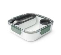 Black+Blum | BPA-Free, Leak-Proof Microwave Safe Bento Box Style Compartment Food Container, with Stainless-Steel Fork, Olive, 1000 ml/ 34f l oz