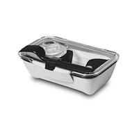 Black+Blum Bento Lunch Box | Secure Leak Proof Meal Prep Container with Compartments BPA Free Food Carrier for Lunch on The Go, Microwave Safe, Black