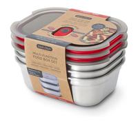 Black + Blum Black+Blum Microwavable Steel Multifunction Meal Prep Box Set Medium