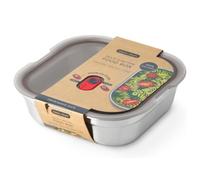 Black + Blum Black+Blum Microwavable Steel Multifunction Meal Prep Square Box Small - Grey