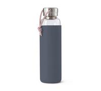 Black+Blum Charcoal Water Filter Hydration with Locking Coil, Old Japanese Tradition, Lasts 6 Months, Natural Wood, Glass, stainless steel, nylon, polypropylene and silicone, Slate, 600 ml