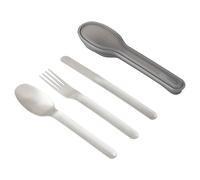 Black+Blum Nesting Cutlery Set | 3 Piece Stainless Steel Compact Travel Cutlery Set (Knife, Fork, and Spoon) Portable Tableware with Snap Shut Case, Silver