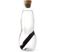 BLACK + BLUM EC002 Carafe with Charcoal Filter | Hand Blown Glass Water Jug with Ergonomic Design and Natural Cork Stopper + 1, 1 litre