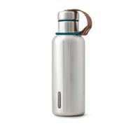 BLACK+BLUM - Water Bottle - Stainless Steel Thermal Insulated Leak Proof Travel Thermo Flask with Wide Spout and Stylish Vegan Leather Carry Loop - Keeps Hot for 12 hrs, Cold for 24 hrs, Ocean - 500ml