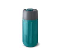BLACK + BLUM - Leak Proof & Taste-Neutral Glass Travel Cup - Silicone Sleeve & Lockable Cap - Dishwasher Safe, Ocean - 340ml