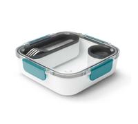 Black+Blum | BPA-Free, Leak-Proof Microwave Safe Bento Box Style Compartment Food Container, with Stainless-Steel Fork, Ocean, 1000 ml/ 34f l oz
