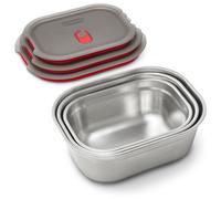 Black + Blum Microwavable Steel Multifunction Meal Prep Box Set - Grey