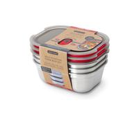 Black + Blum Microwavable Steel Multifunction Meal Prep Box Set Small in Grey Black + Blum Grey