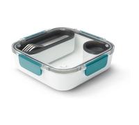 Black+Blum | BPA-Free, Leak-Proof Microwave Safe Bento Box Style Compartment Food Container, with Stainless-Steel Fork, Ocean, 1000 ml/ 34f l oz