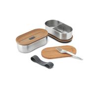 Black+Blum Set of 2 Stainless Steel Bento Boxes Grey