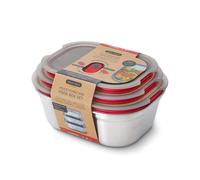 Black+Blum Set of 3 Nesting Lunch Boxes Silver