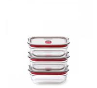 Black+Blum Stack + Nest Glass Food Box Set - 3 x Extra Small