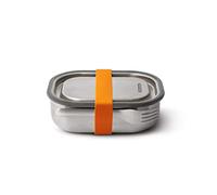 BLACK + BLUM Stainless Steel Bento Lunch Box | Leak Proof | 600ml | Orange | Airtight, Removable Divider, Includes Fork, Oven & Freezer Safe, Dishwasher Safe, Meal Prep, Work & Picnics