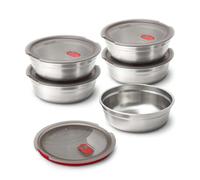 BLACK + BLUM Lunch Bowl | Microwave Safe Stainless Steel | 650ml | Leak Proof & Airtight, Durable & Reusable, Stackable Food Storage, Ideal for Meal Prep Batch Cooking, Lunches and Snacks