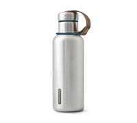 BLACK+BLUM - Water Bottle - Stainless Steel Thermal Insulated Leak Proof Travel Thermo Flask with Wide Spout and Stylish Vegan Leather Carry Loop - Keeps Hot for 12 hrs, Cold for 24 hrs, Ocean - 500ml