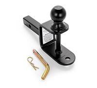 BLACK BOAR Camco ATV/UTV Multi-Hitch | Features a 2-inch Ball, 1 ¼-inch Shank, 5/8-inch Pin Hole, and a Bridge Pin | Rated for up to 2,000lbs (66024)