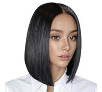 Black Bob Wigs For Women 10 Inch Bob Wig Short Wgs for Women Transparent Lace Ladies Wigs UK Synthetic Straight Womens Wig Bob for Parties Everyday Use