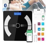 Black Body Fat Scale 180Kg Bluetooth Smart Bmi Digital Bathroom Wireless Weight & App