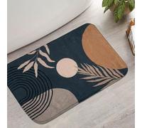 Black Boho Bathroom Rugs Non-Slip Small Bath Mat, Cute Bath Mat Soft Washable Aesthetic Bathmat Shower Rug for Bathtub Bedroom Kitchen