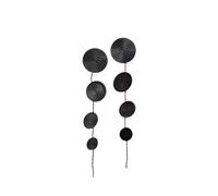 Black Boho Long Drop Dangle Geometric Round Earrings Statement Tassel Earrings