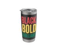 Black Bold Brilliant Stainless Steel Insulated Tumbler
