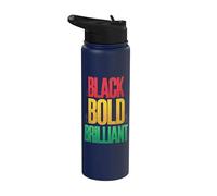 Black Bold Brilliant Stainless Steel Insulated Water Bottle