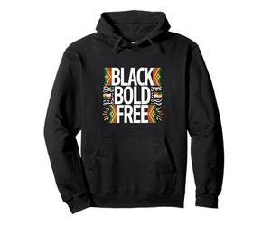 Black Bold Free Empowerment Quote Cultural Appreciation Pullover Hoodie