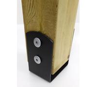 Black Bolt Down Base Post Support Fence Foot Base Brackets Pergola Internal Size: 51 mm - 2"