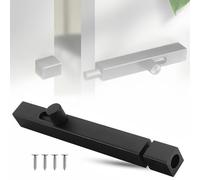 Black Bolt Lock, 6 Inch Door Bolt for Internal Doors, Sliding Gate Latch for Bathroom, Bedroom, Garden | Durable Shed Lock Hidden Hole Fit for Cupboards and Storage Units (Black, 6inch)