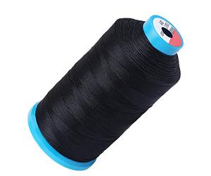 Black Bonded Nylon Sewing Thread Strong #69 T70 1500yds for Upholstery Sewing Machine Hand Stitching