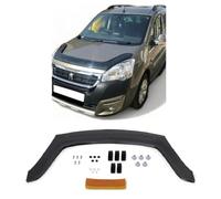 Black Bonnet Protector Bug Guard Wind Stone Deflector FOR CITROEN BERLINGO, PEUGEOT PARTNER TEPEE (2008-2018)