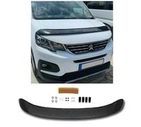 Black Bonnet Protector Bug Guard Wind Stone Deflector FOR CITROEN BERLINGO, PEUGEOT RIFTER, PEUGEOT PARTNER, VAUXHALL COMBO (2018-2023)