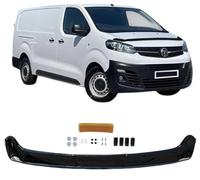 Black Bonnet Protector Bug Guard Wind Stone Deflector FOR VAUXHALL VIVARO C (2019-2024), PEUGEOT EXPERT TRAVELLER, TOYOTA PROACE VERSO, CITROEN DISPATCH SPACETOURER (2016-2024)