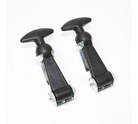 Black Bonnet Rubber Hooks Kit Lock Down Hood Locks Pins Racing Rally Use