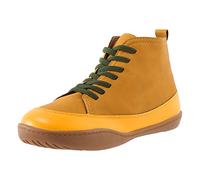 Black Boots Women Chelsea Boots Women Wide Fit Leather Shoes for with Heel Ladies Leather Round Toe Flat Casual Short Shoes Foot Brace (Yellow,6)