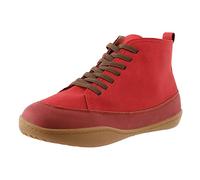 Black Boots Women Chelsea Boots Women Wide Fit Leather Shoes for with Heel Ladies Leather Round Toe Flat Casual Short Shoes Foot Brace (Red,7)