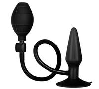 Black Booty Call Pumper Silicone Inflatable Small Anal Plug