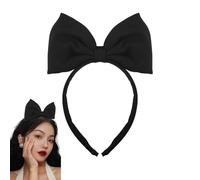 Black Bow Bowknot Headband for Girls Women Halloween Hair Accessories for Cosplay Christmas Bow Hair Bands for Women Girls Halloween Headbands for Women's Hair Bow Tie Hairband for Birthday Party