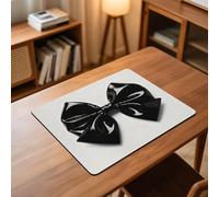 Black Bow Desk Mat Washable Table Protector Waterproof Table Cover Protector Desk Placemats Heat Resistant Non-Slip Desks Cover for Desktop, Coffee Dining Tables 60x50cm