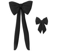 Black Bow Party Decorations For Birthdays, Large Wedding Bows, Fabric Wall Art Set, Includes Small And Large Bows, Ideal For Holiday Fetes, Balloon Backgrounds