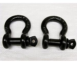 Black Bow Shackle 2 Ton X2 (Screw Pin Heavy Duty Theatre 1/2" x 5/8" 2000KG)